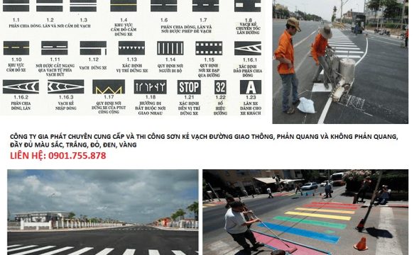 Sơn kẻ vạch đường phản quang Nippon